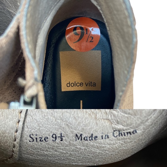 Dolce Vita Janie Perforated Bootie in Taupe Suede Leather Size 9.5 - Picture 12 of 12